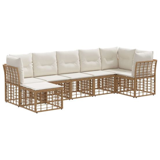 Ensemble de canapés d'extérieur naturel polyester