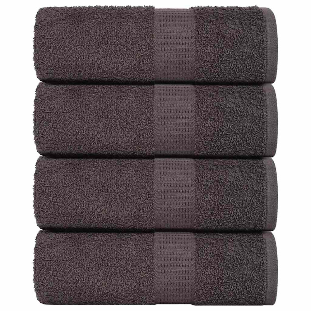 Serviettes d'invité frogn 4 pcs anthracite 30x50cm 360 g/m²