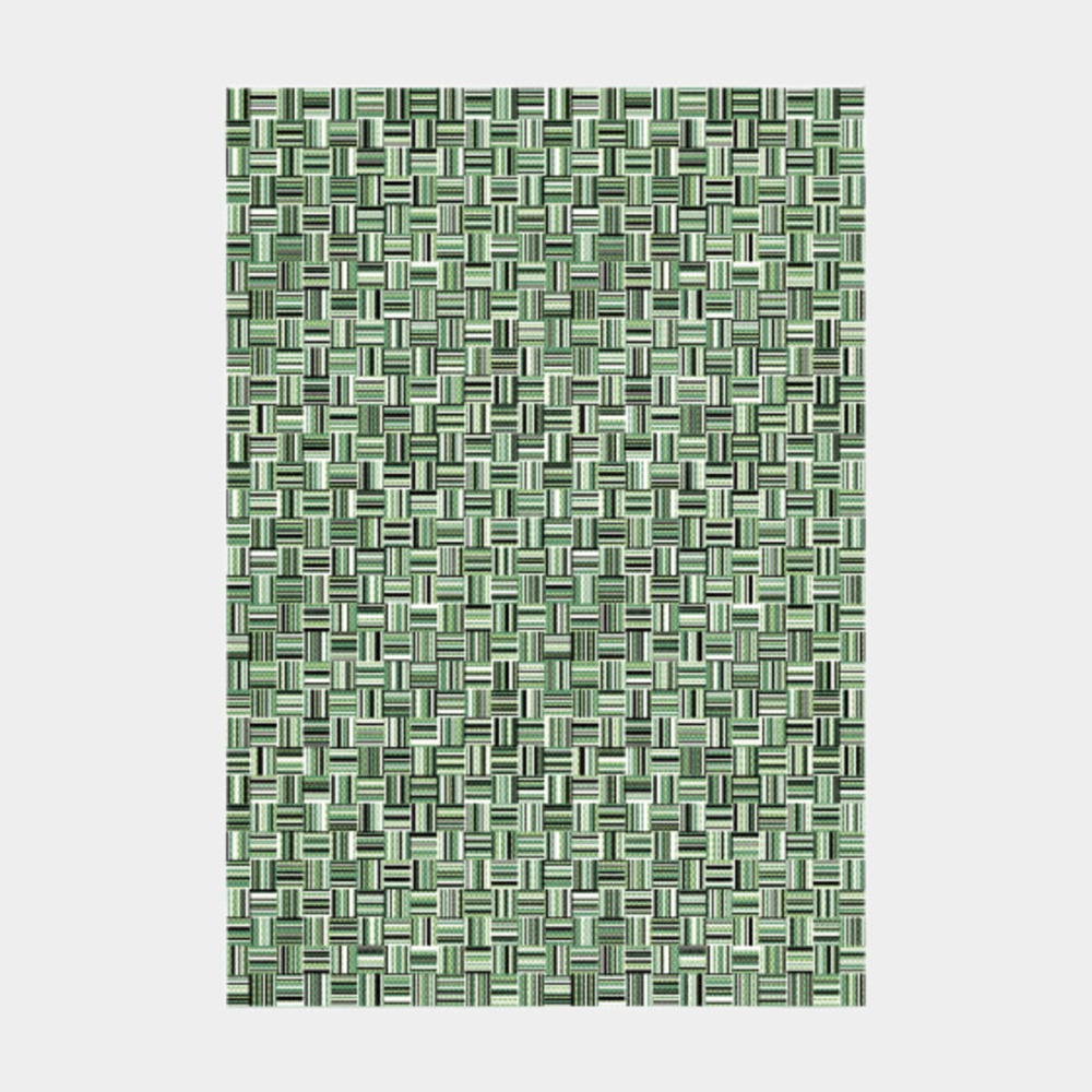 Tapis de jardin - broc arty - tissage vert - 80 x 150 cm