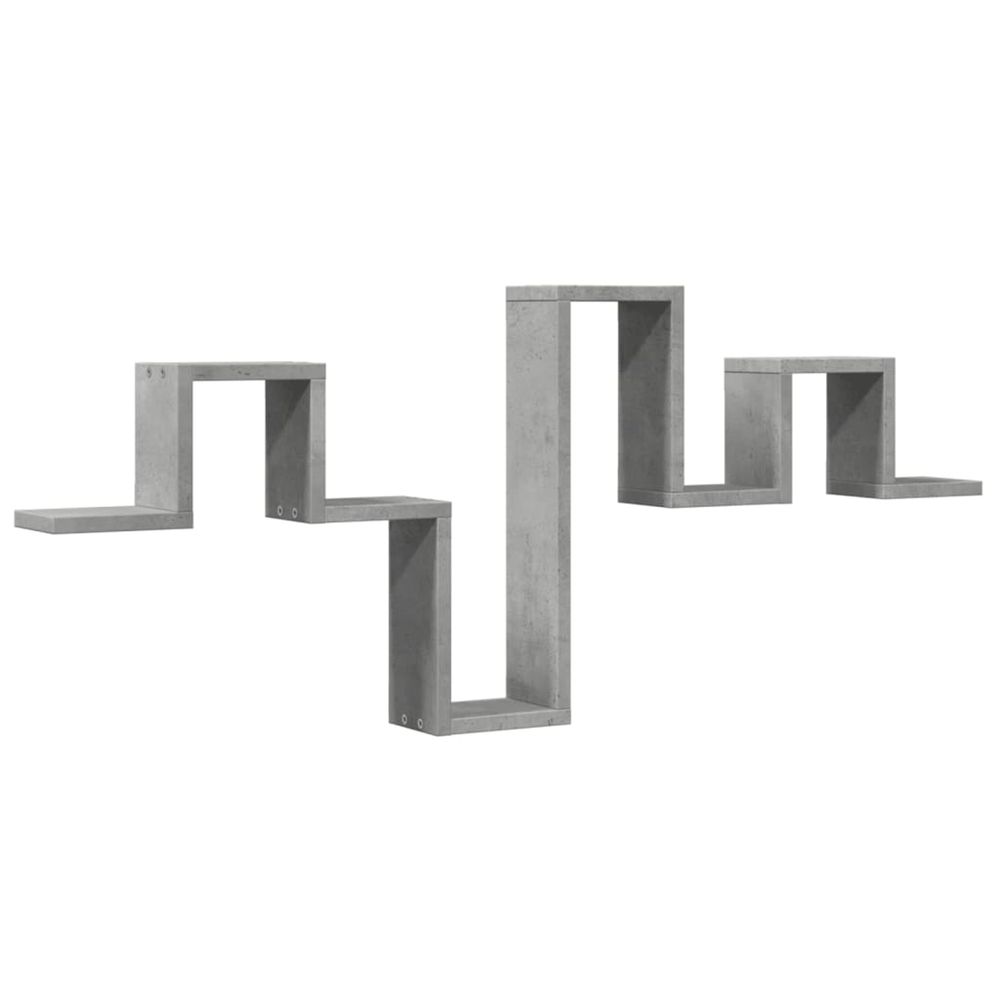 Étagère murale gris béton 104,5x10x43 cm bois d'ingénierie