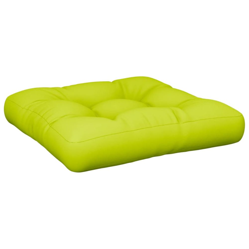 Coussin de palette vert brillant 60x60x12 cm tissu
