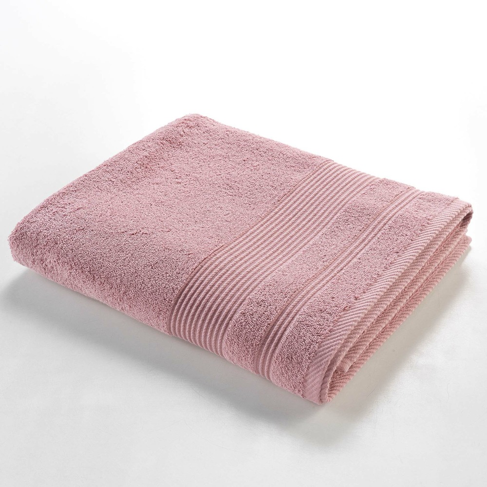 Serviette ou drap de bain 90 x 150 cm tendresse rose