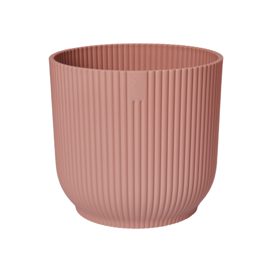 Cache-pot vibes fold rond elho - pot de 18cm - rose poudré
