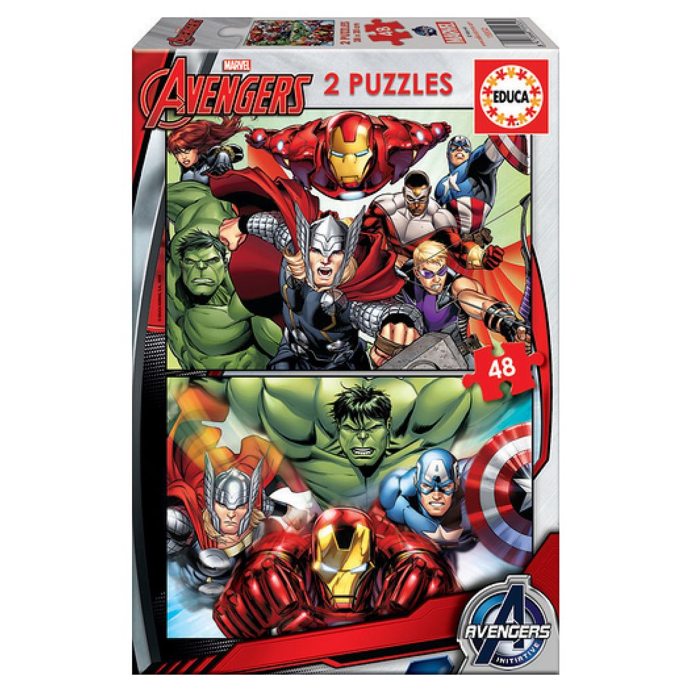 Puzzle 2 x 48 pcs - avengers - marvel