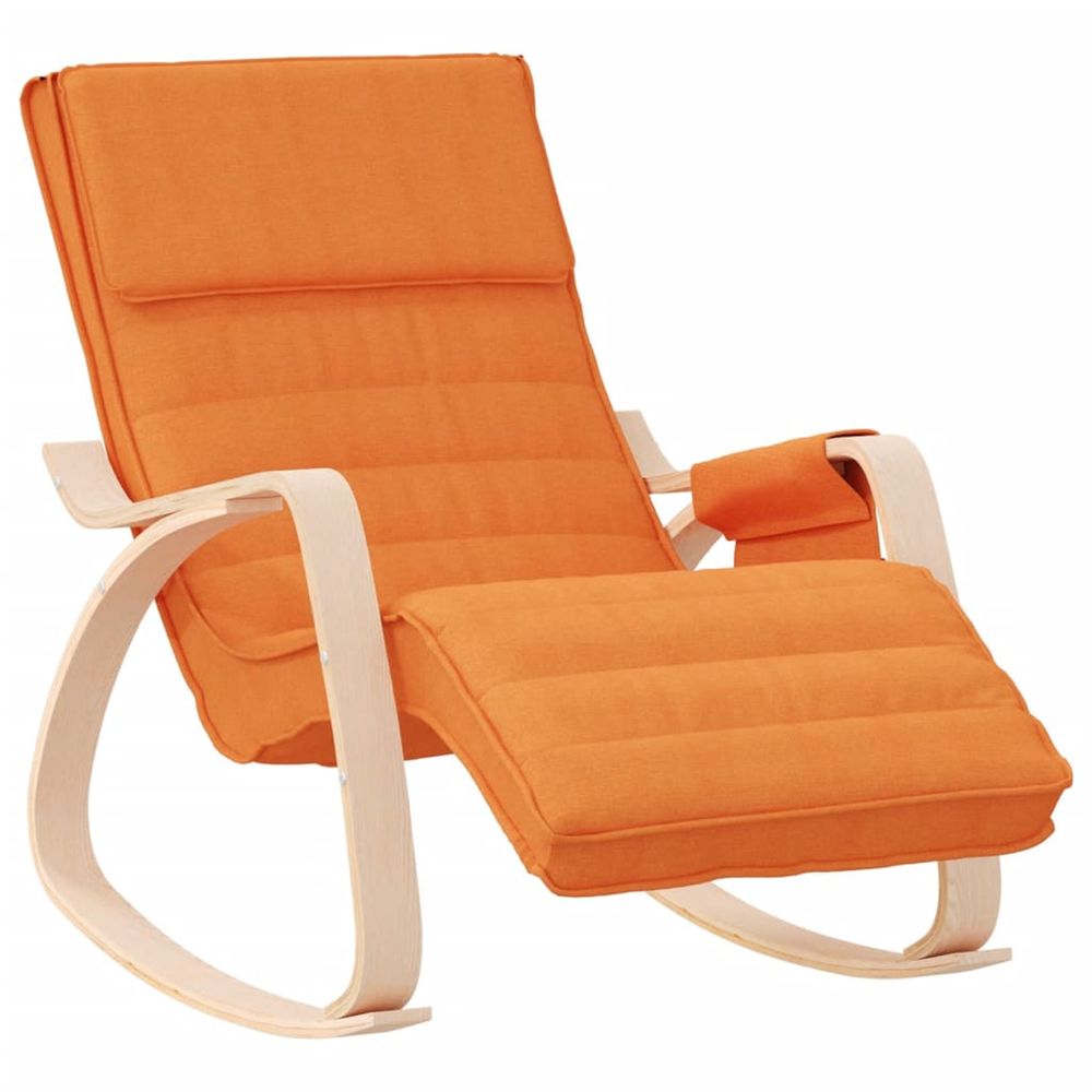 Chaise à bascule jaune foncé tissu