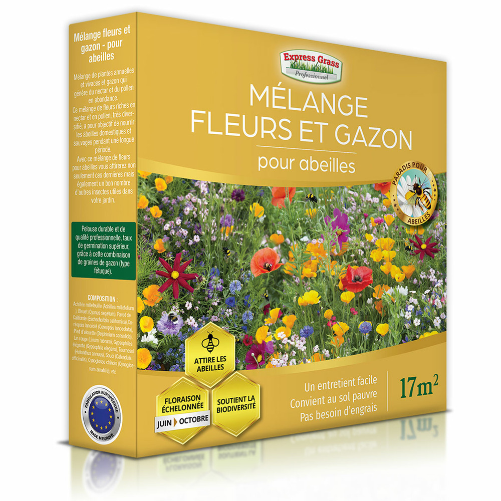 Mélange de fleurs pour abeilles (17m2) - gazon japonais