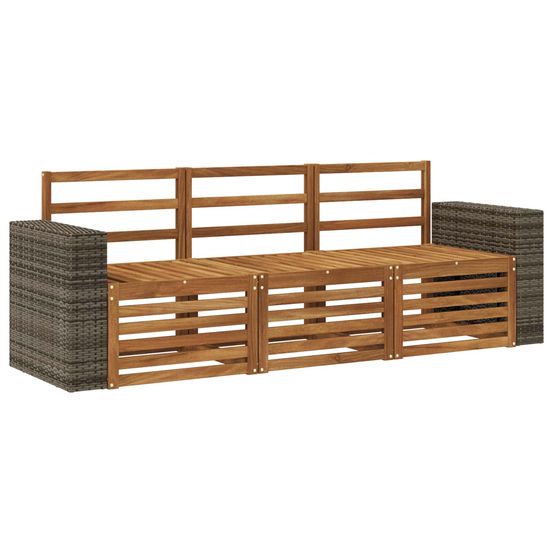 Ensembles de canapés 3 pc bois d'acacia massif