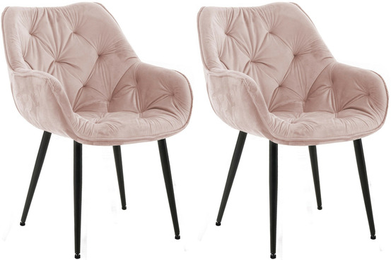 Lot de 2 chaises tanna velours