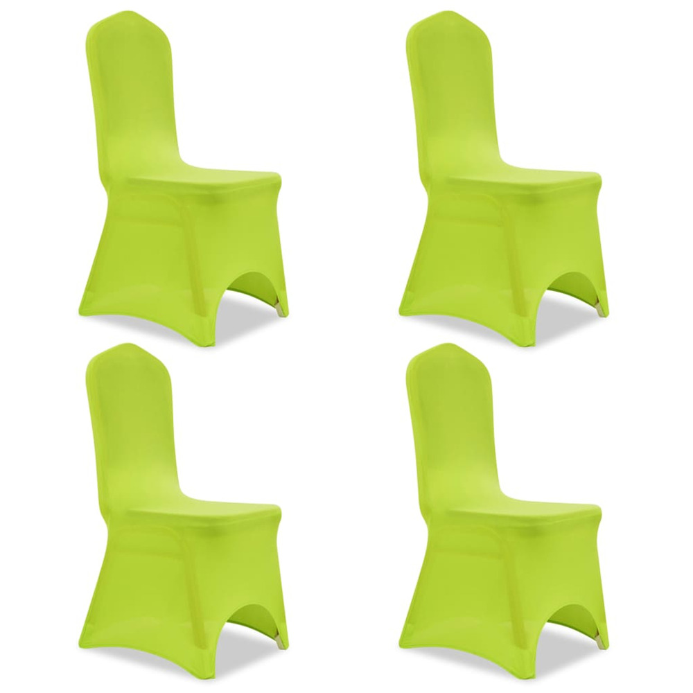Housse de chaise extensible 4 pcs vert