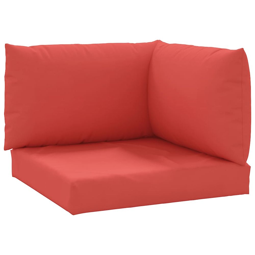Coussins de palette lot de 3 rouge tissu oxford