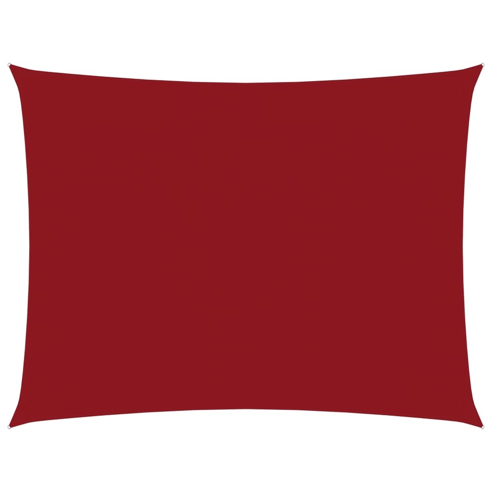 Voile toile d'ombrage parasol tissu oxford rectangulaire 3,5 x 4,5 m rouge
