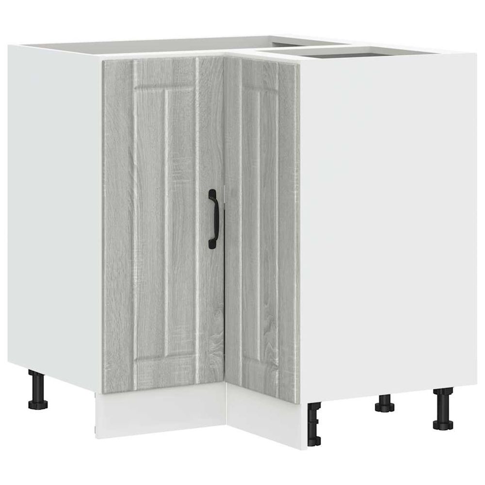 Armoire d'angle de cuisine lucca sonoma gris bois d'ingénierie