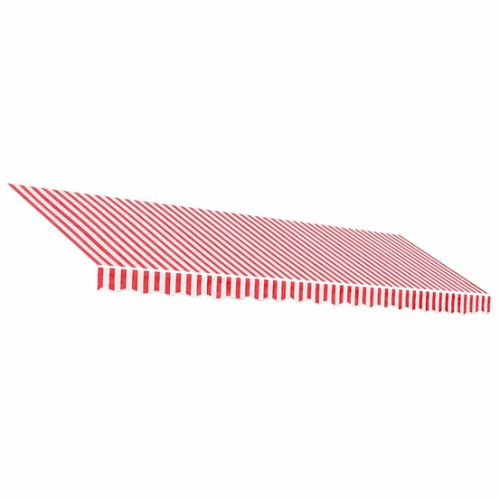 Tissu de remplacement pour auvent rayures rouges et blanches