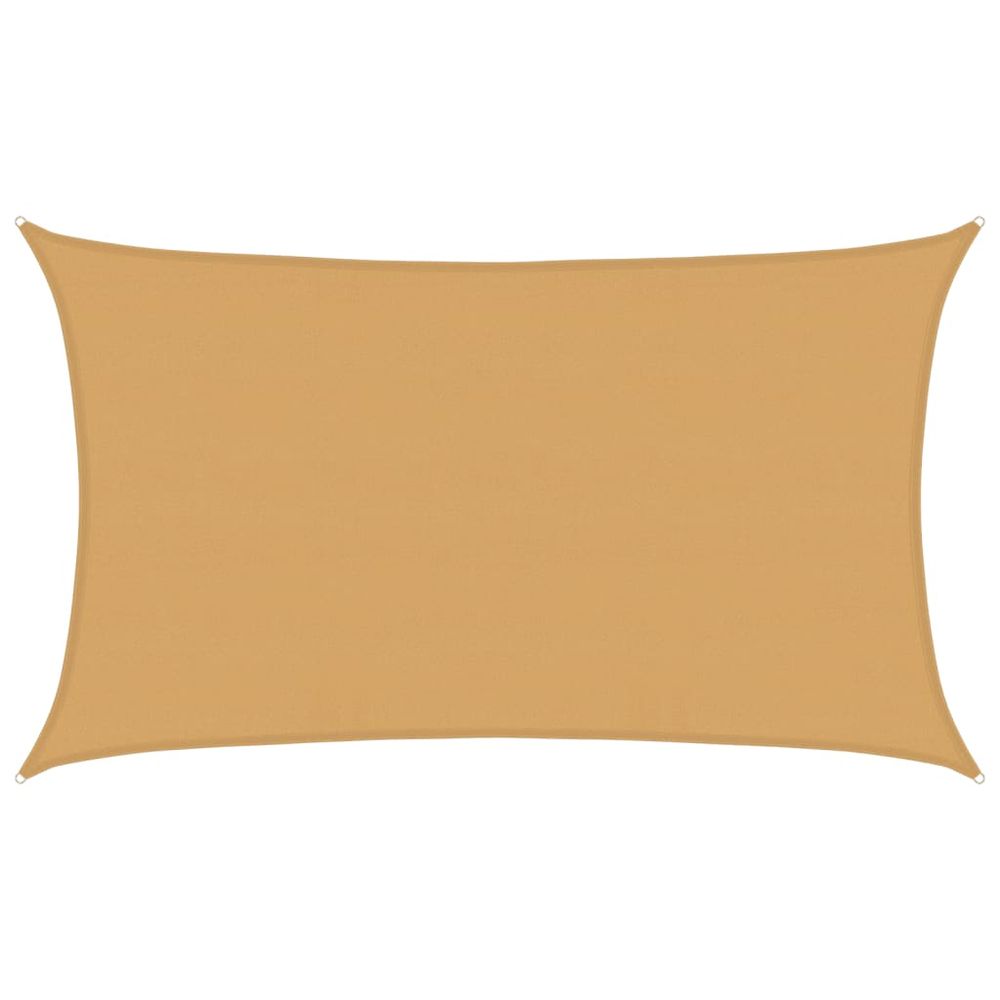 Voile d'ombrage 160 g/m² rectangulaire sable 5x8 m pehd