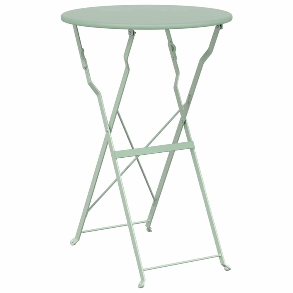 Table bistrot menthe claire ø 50 x 71 cm acier revêtu de poudre