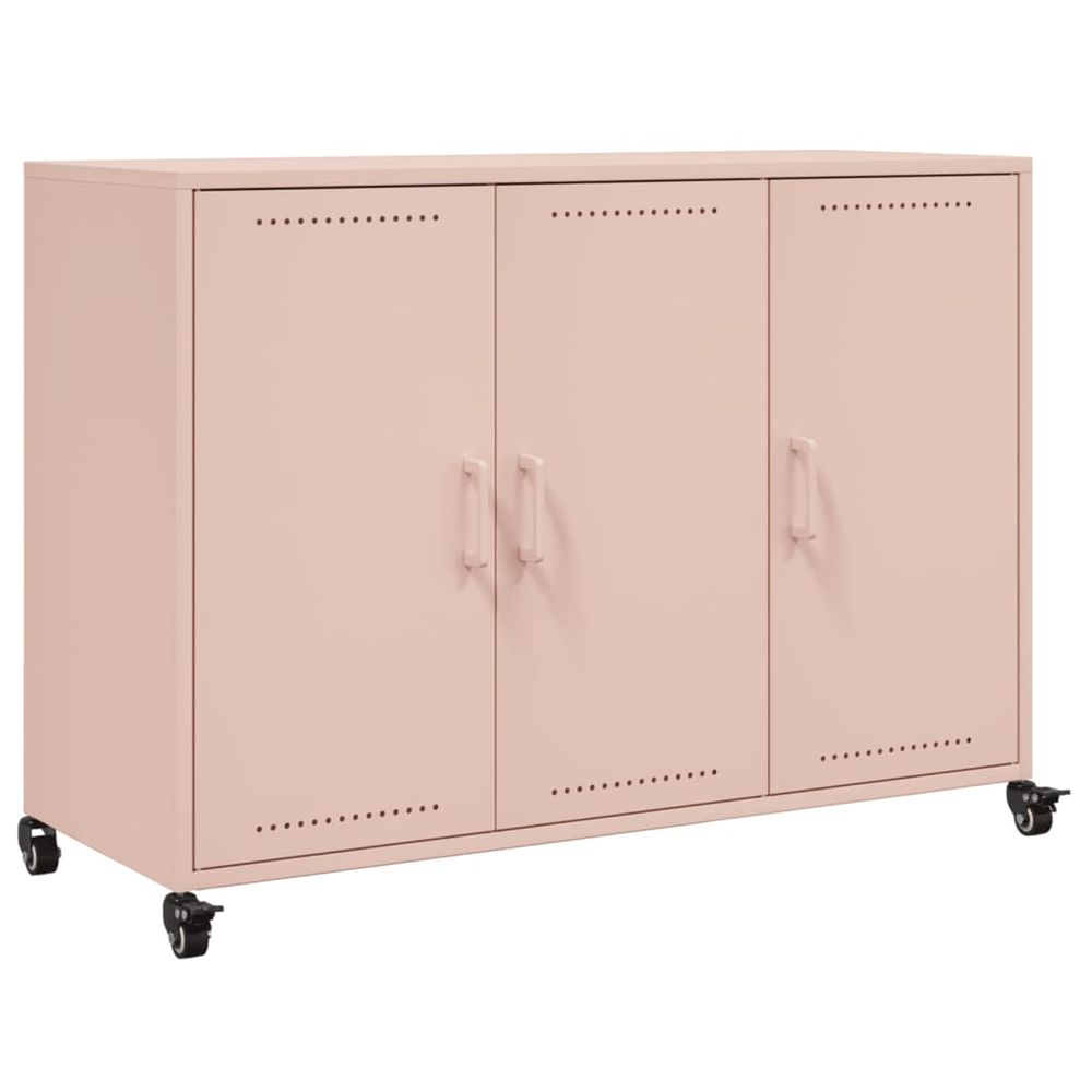Buffet rose 100,5x39x72 cm acier