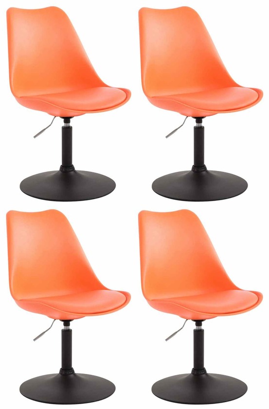 Lot de 4 chaises de salle à manger maverick b en plastique