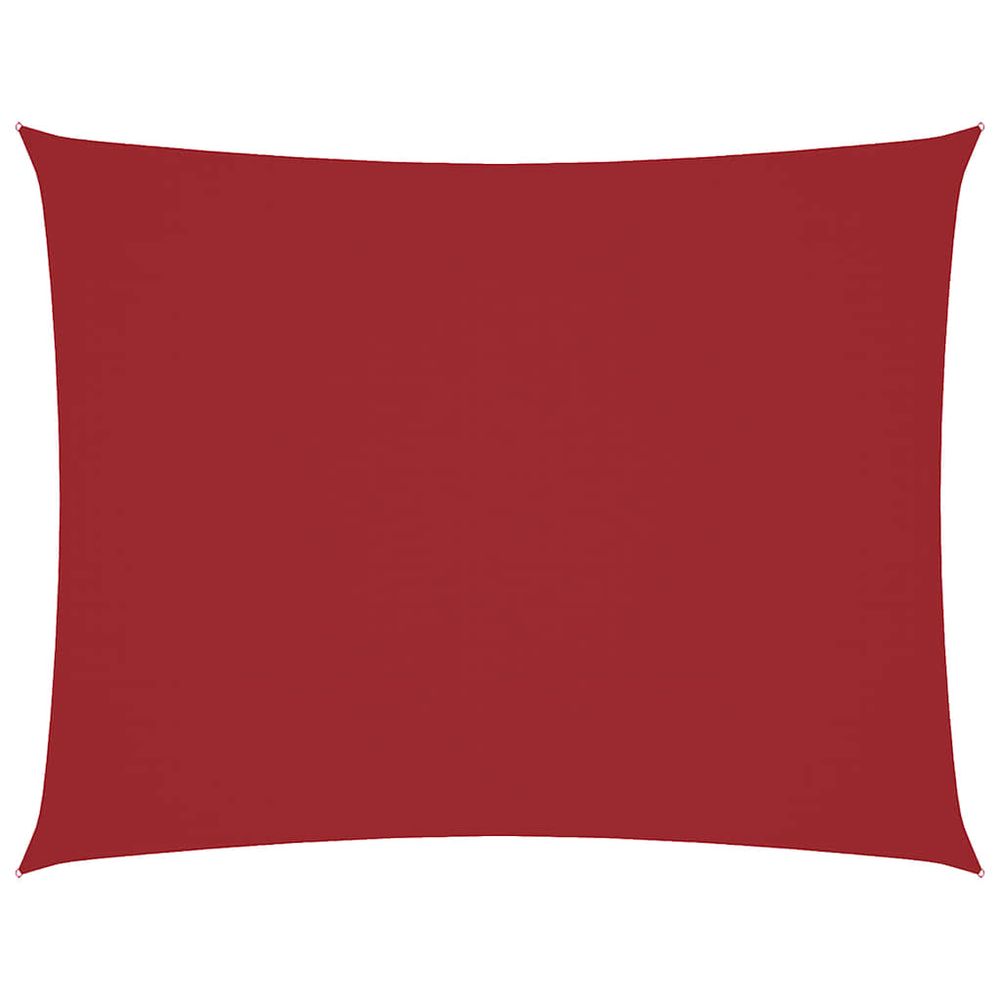 Voile de parasol tissu oxford rectangulaire 6x7 m rouge