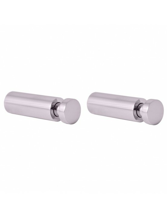Lot de 2 patères simples colorado en laiton chromé 5cm x 1,6cm