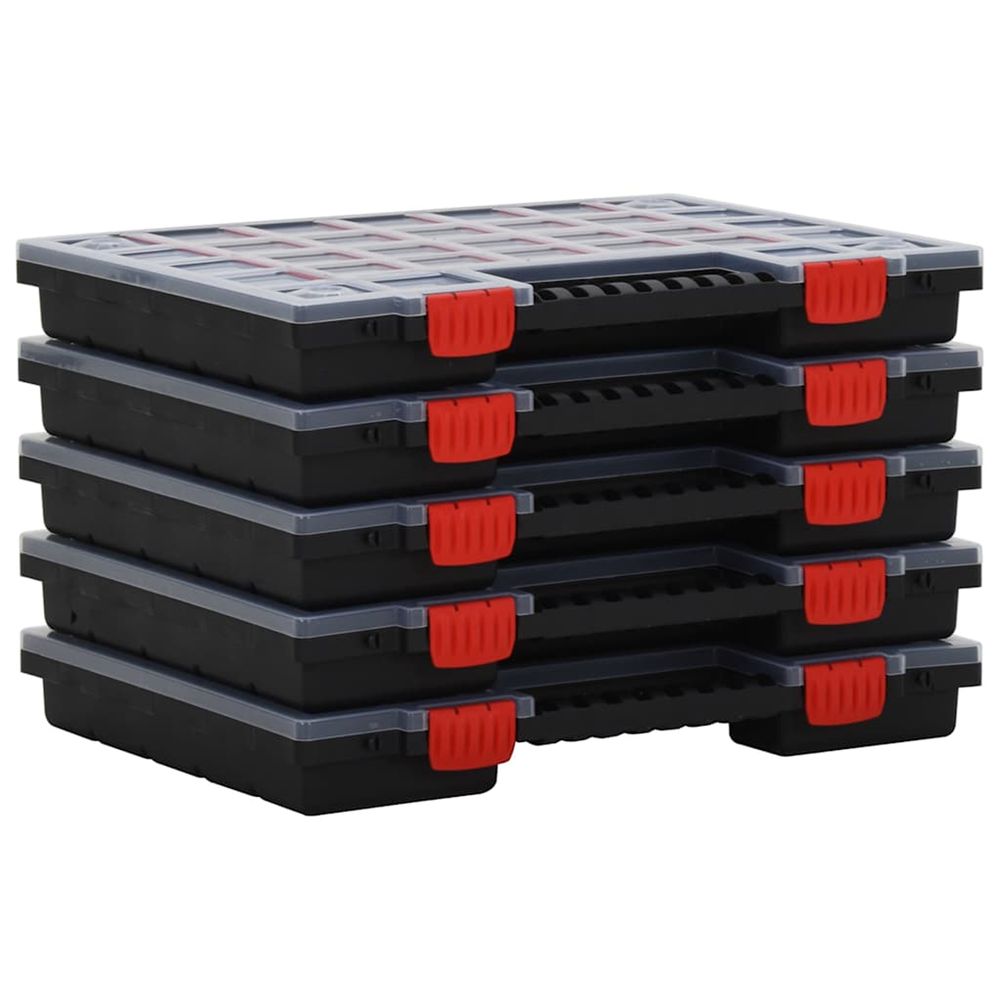 Boîtes d'assortiment 5 pcs 40x30x5 cm polypropylène