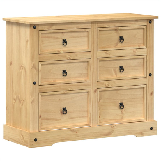 Commode corona 110x43x91 cm bois massif de pin