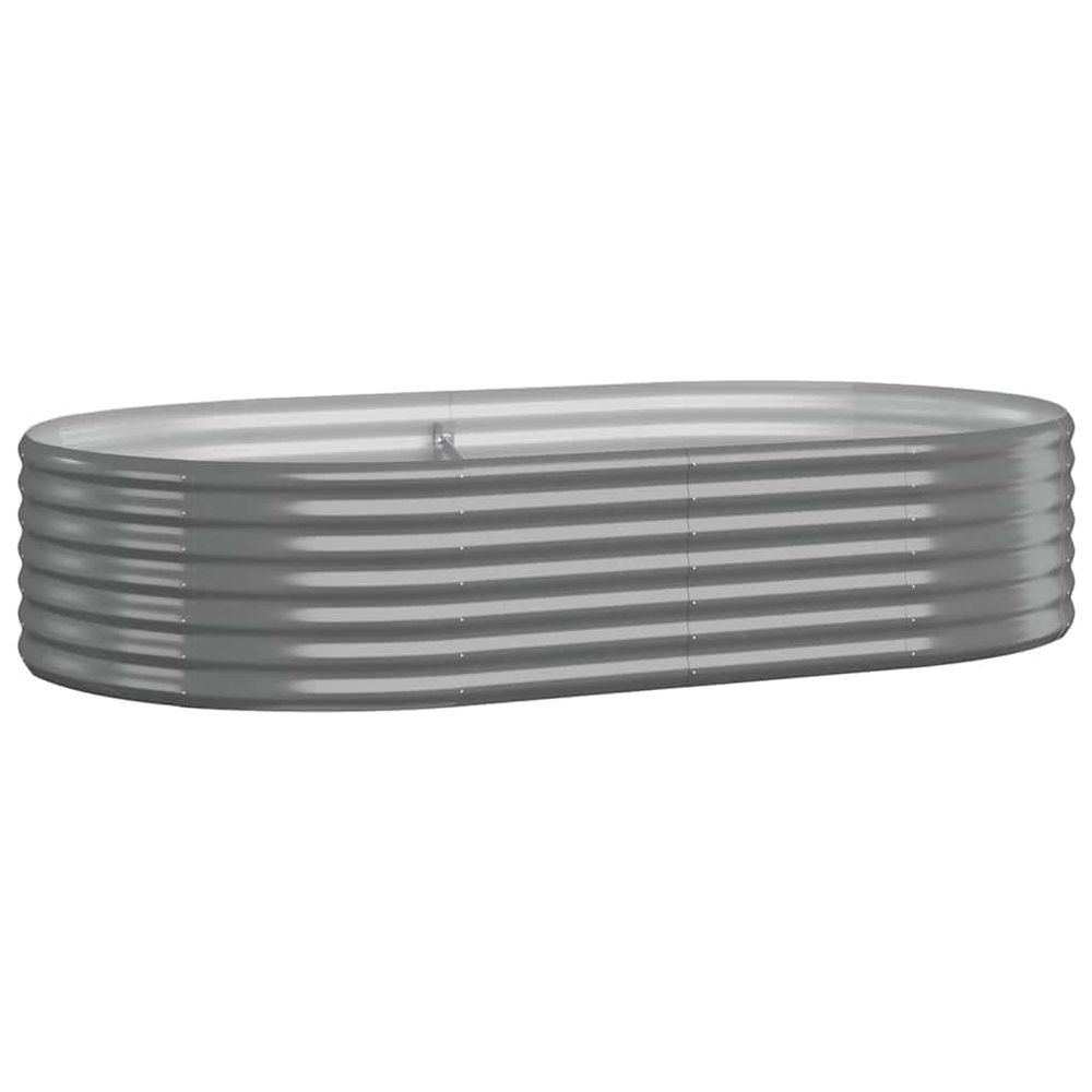 Lit surélevé de jardin acier galvanisé 175x100x36cm gris