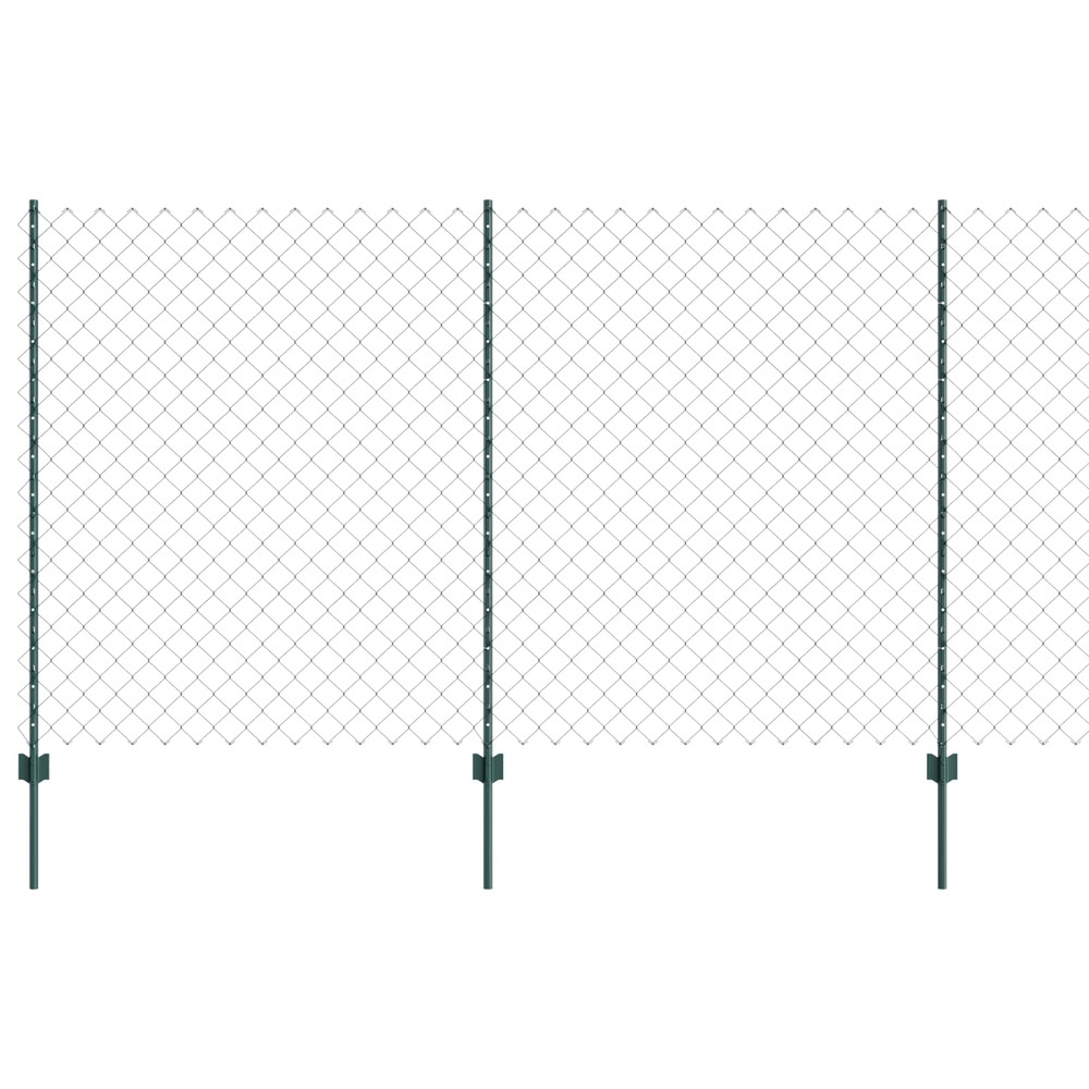 Clôture grillagée avec poteau 10 x 1,4 m acier recouvert de pvc