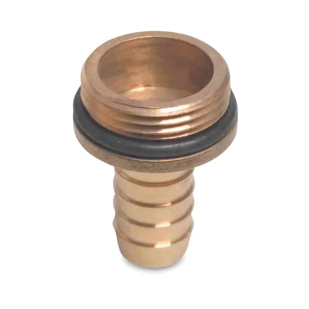 Raccord laiton 1 pouce, raccord cannelé laiton, fileté 1' ag x 25 mm, avec joint torique