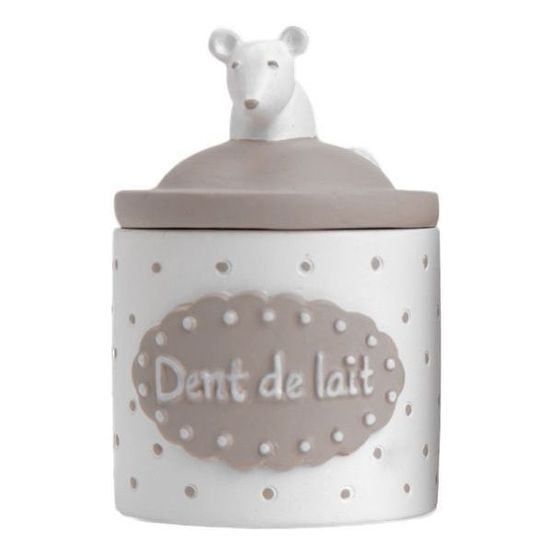 Boîte à dents petite souris blanc