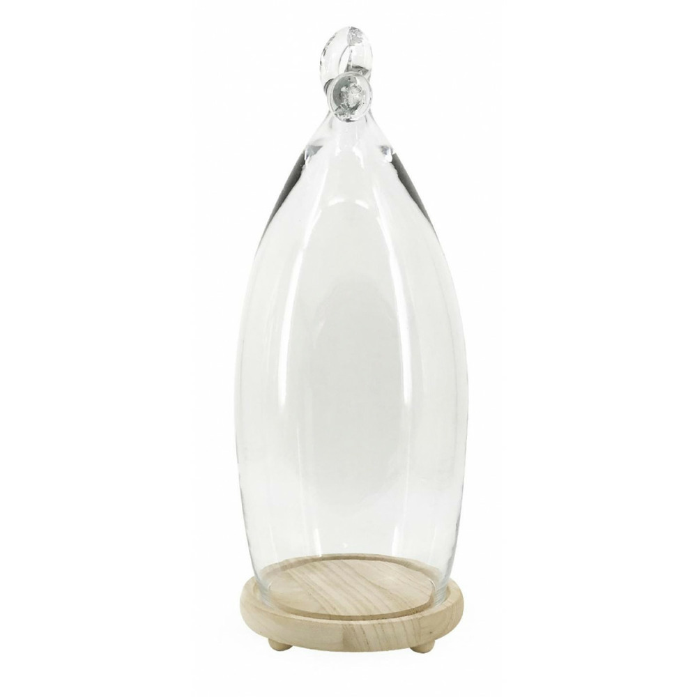 Cloche verre naturel - décoration d'autrefois