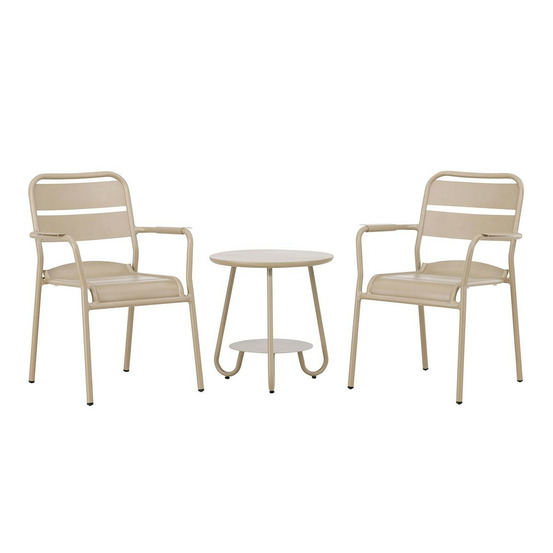 Ensemble table d'appoint de jardin & 2 chaises