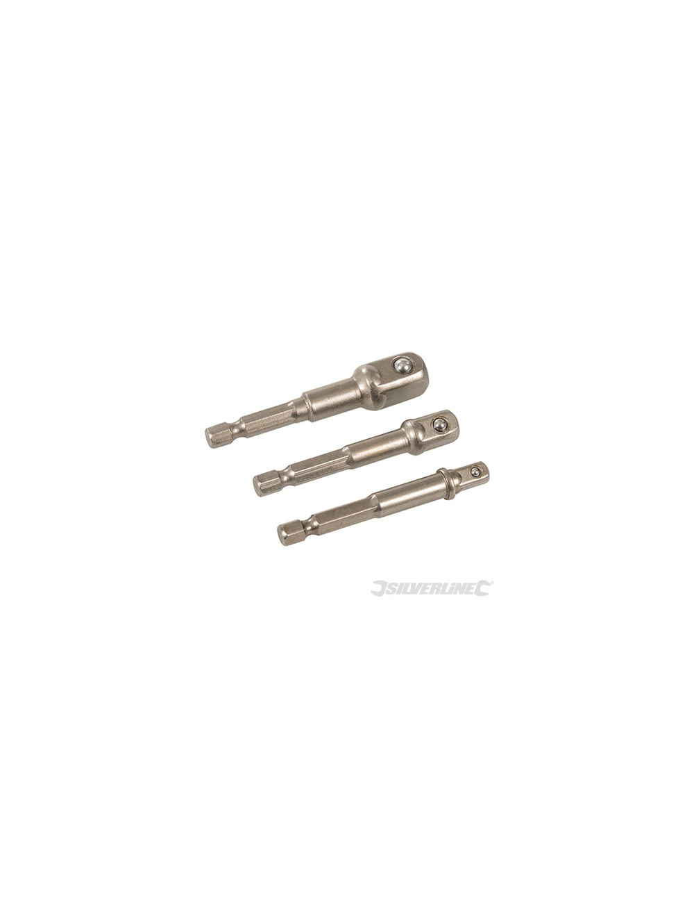 Silverline - porte-douilles 3 pcs - 1/4'' 3/8'' et 1/2''