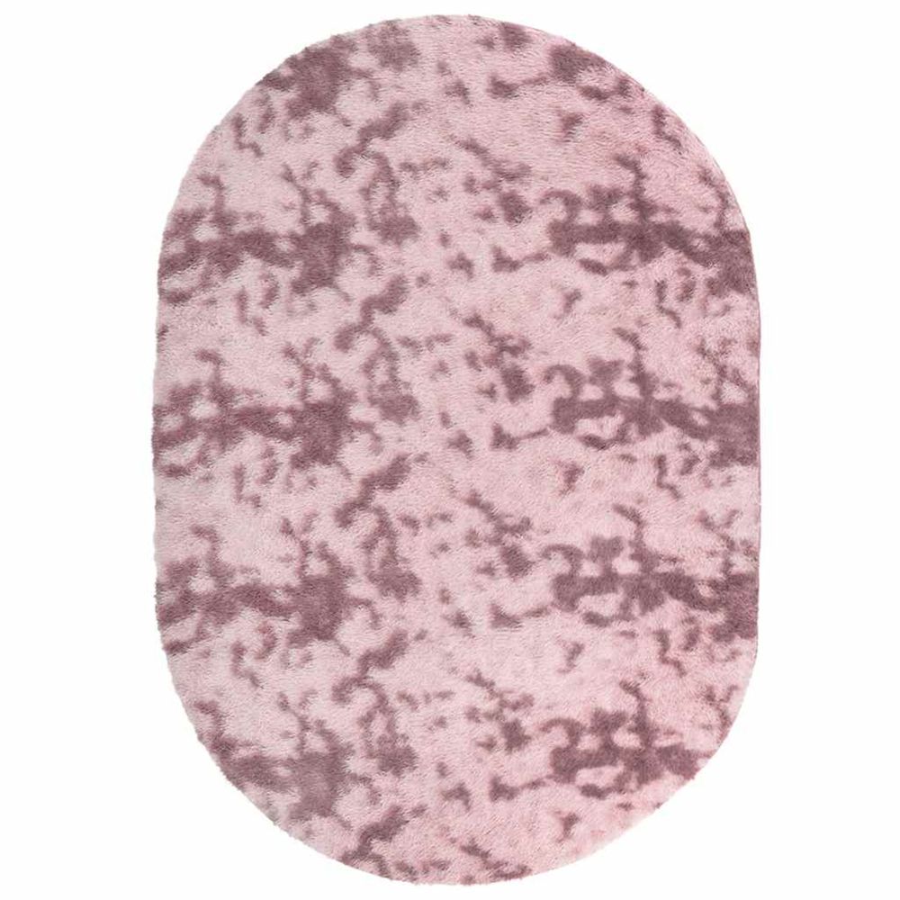 Tapis shaggy à poils longs navarra rose poudré 300x200 cm
