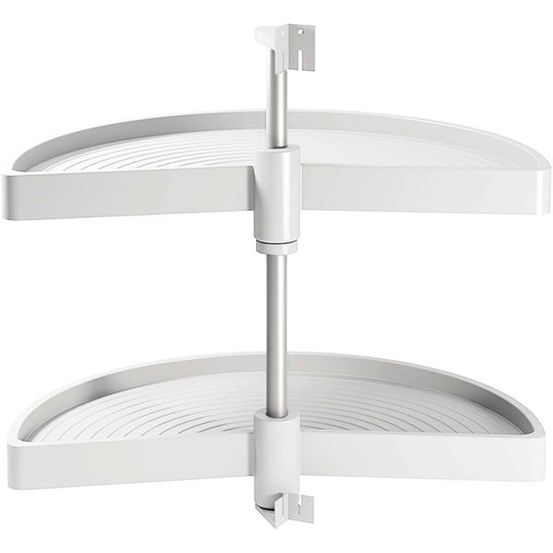 Jeu de plateaux tournants demi-lune blanc shelvo plateaux de 75 cm