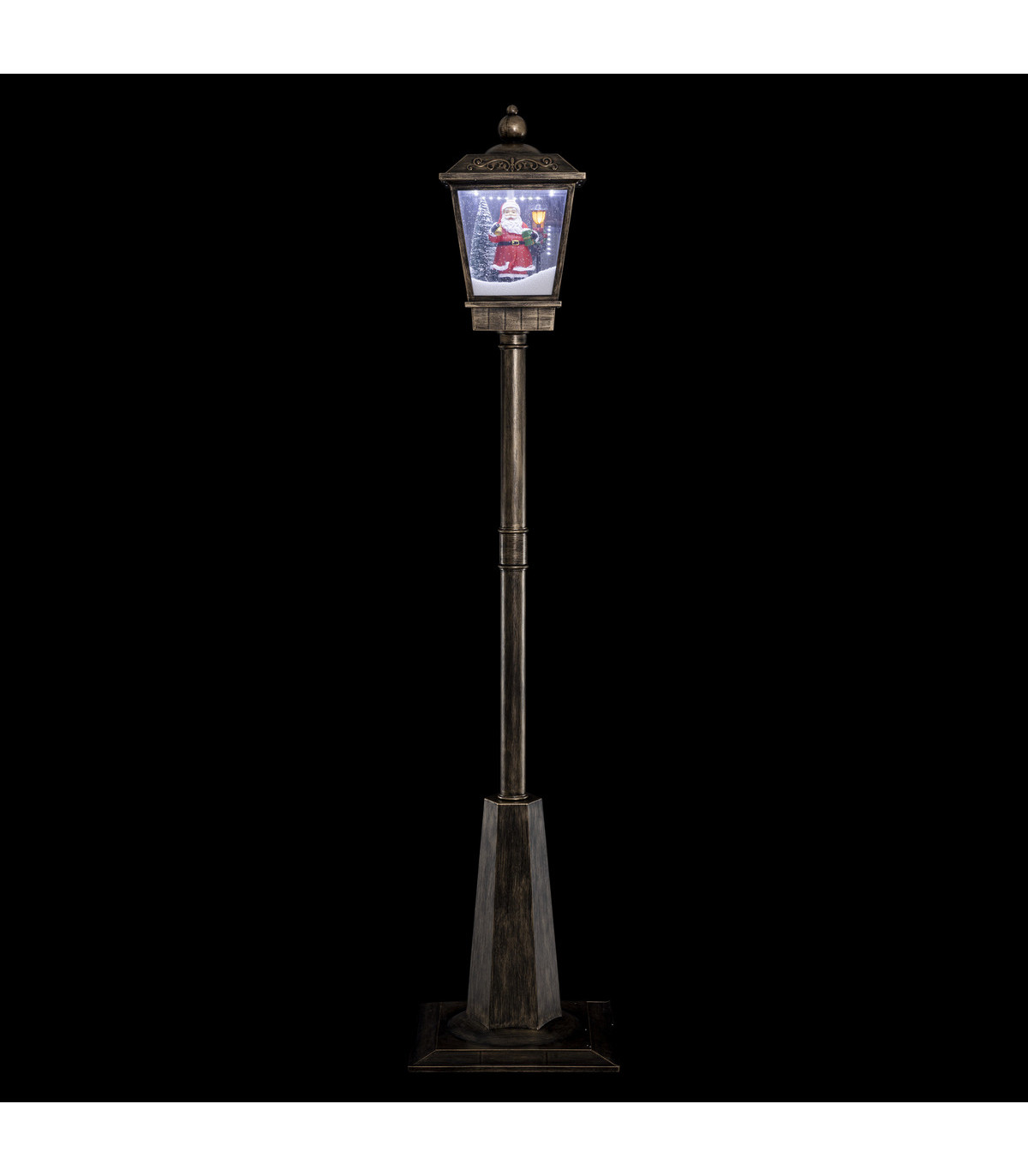 Déco de noël lampadaire lumineux et musical avec personnage h 180 cm
