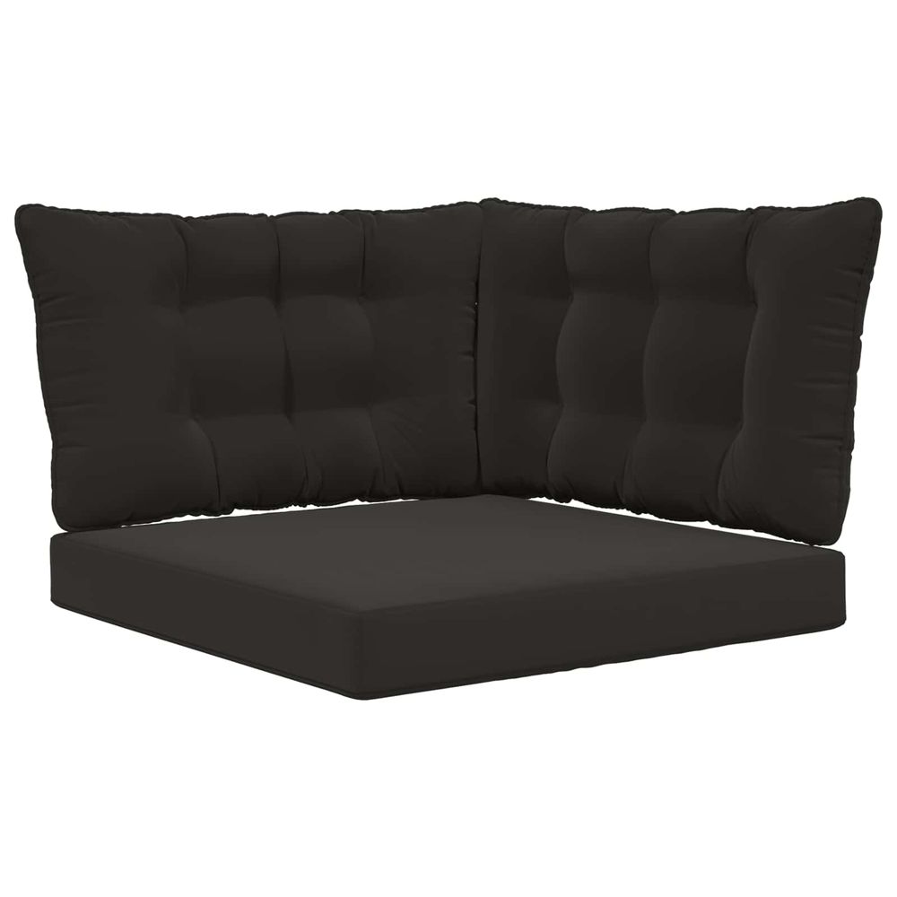 Coussin de canapé d'extérieur polyester noir 68,5 x 68,5 cm