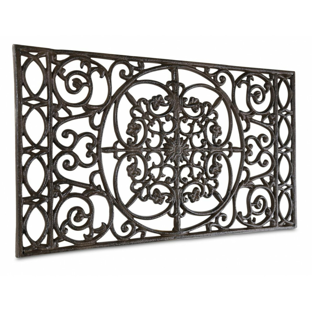 Paillasson rectangulaire fonte fonte marron - décoration d'autrefois