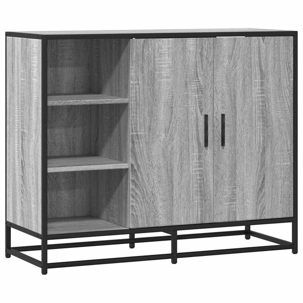 Buffet sonoma gris 92x35x76 cm bois d'ingénierie