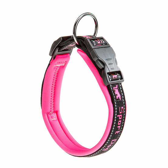 Ferplast collier chien sport dog, collier pour chien de taille grande, rembourrage doux, coutures réfléchissantes, étiquette pour