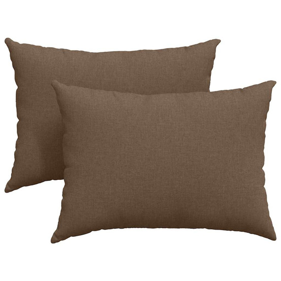 Coussins de canapé 2 pcs marron 70 x 50 cm tissu