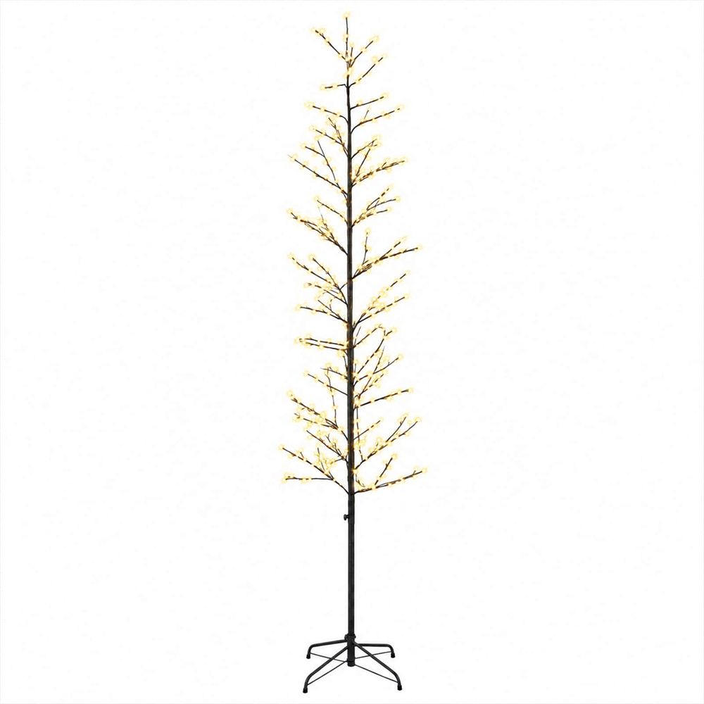 Petit sapin de noël bouleau noir 240 cm acier 675 led