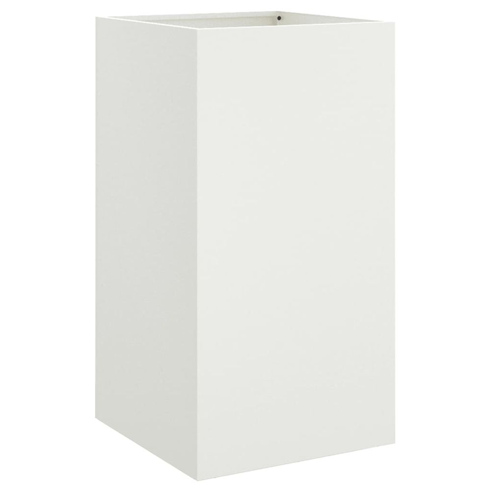 Jardinière d'extérieur blanc 42x38x75 cm acier