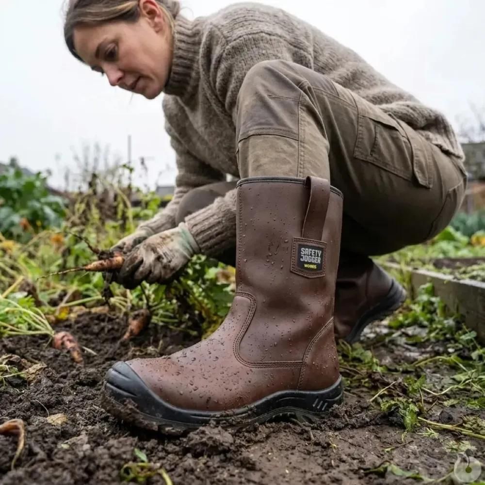 Box bottes de sécurité alaska s3 cuir marron embout acier