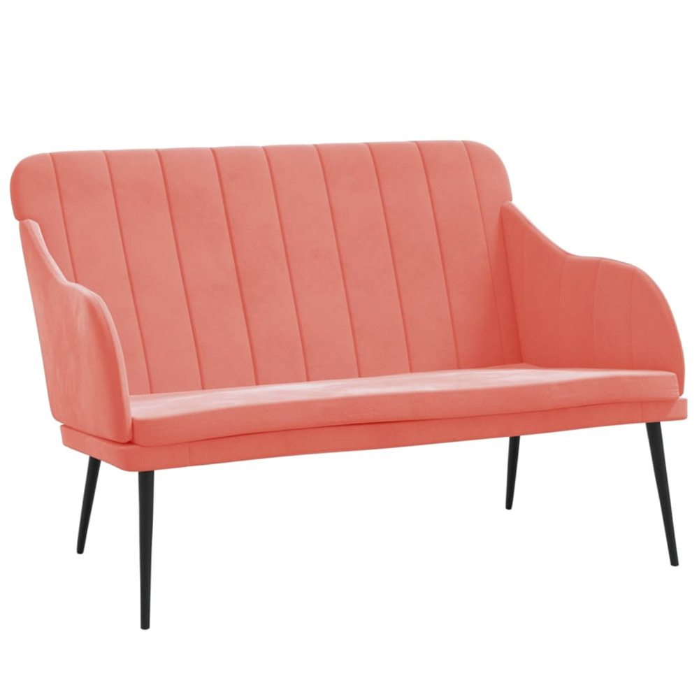 Banc rose 110x76x80 cm velours