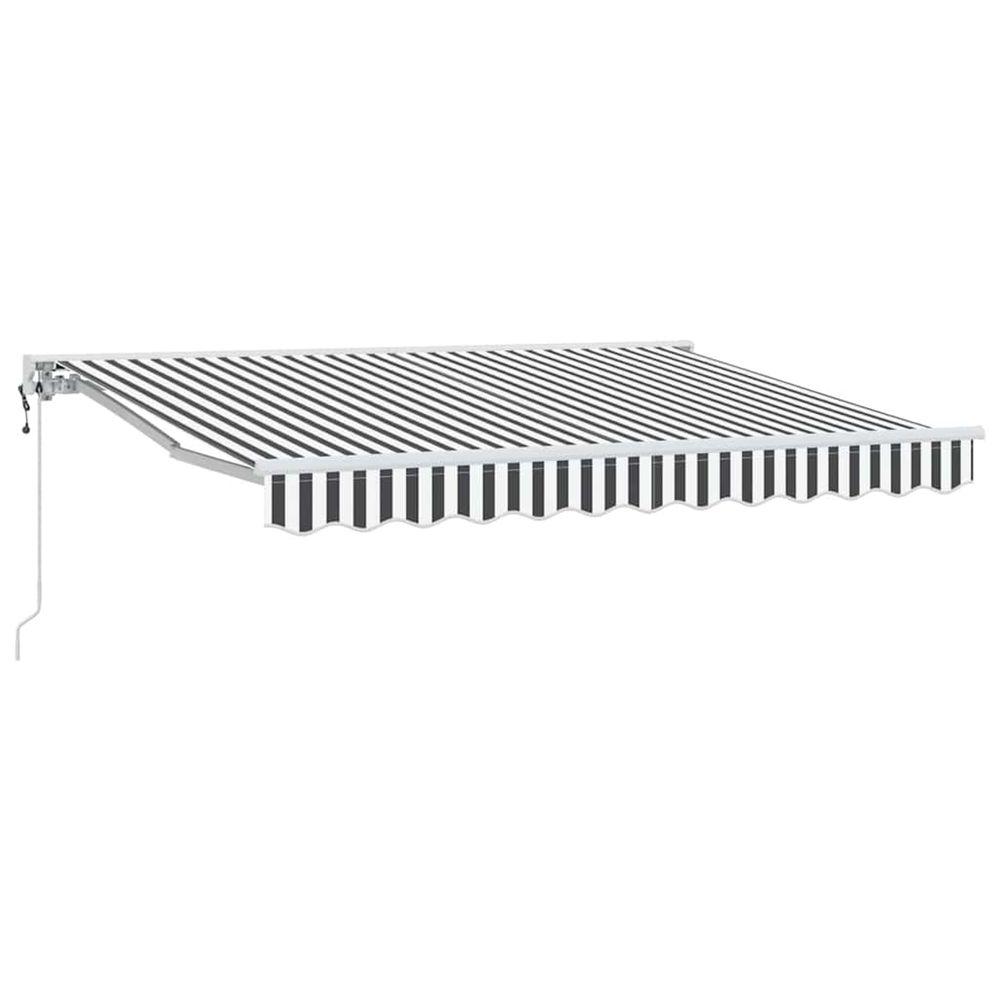 Cadre d'auvent anthracite et blanc 350 x 200 cm