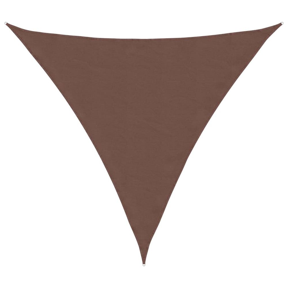 Voile de parasol tissu oxford triangulaire 4,5x4,5x4,5 m marron