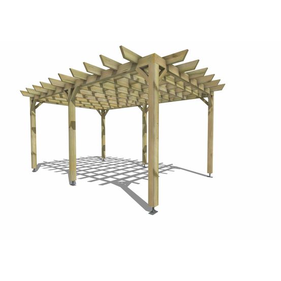 Pergola bois • 3m x 5m • indépendante • style retro • livraison comprise