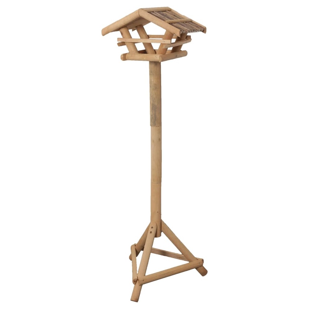 Mangeoire à oiseaux et support lucar 38x28x125 cm naturel