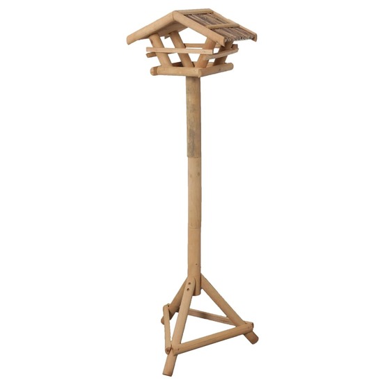 Mangeoire à oiseaux et support lucar 38x28x125 cm naturel