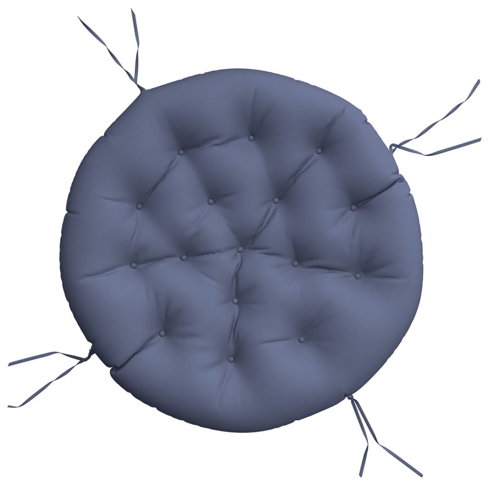 Coussin rond bleu marine ø 100x11 cm tissu oxford